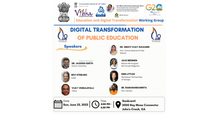 Vibha Co-organized C20 Education Summit in Atlanta USA to create policy recommendations for G20 Leaders at G20India