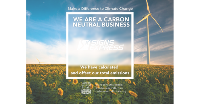 Signs Express and UK signage sector embarking on the long journey to Net Zero
