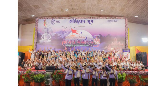 Hari Krishna Exports' Annual Haridwar Rishikesh Shravan Manorath Radha Krishna Julan Yatra 2023 with 1,500 participants