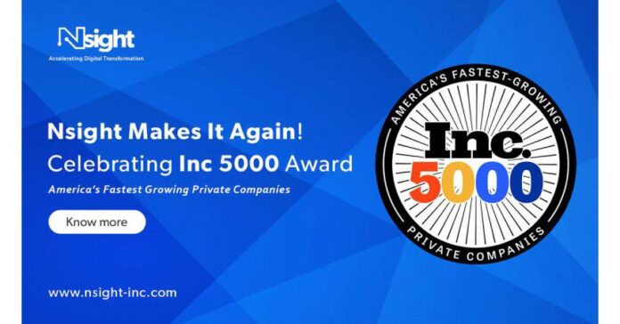 Nsight, Inc. Features Again in the Inc. 5000’s Annual List of America’s Fastest-Growing Private Companies