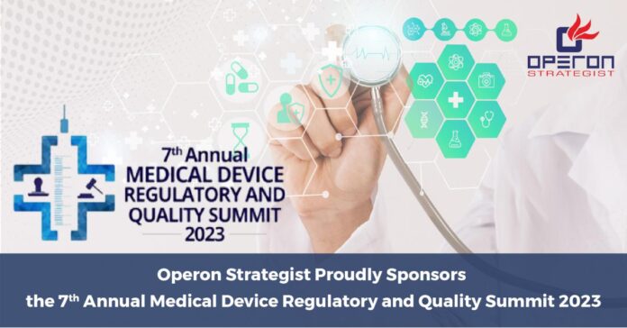 Operon Strategist Proudly Sponsors the 7th Annual Medical Device Regulatory and Quality Summit 2023