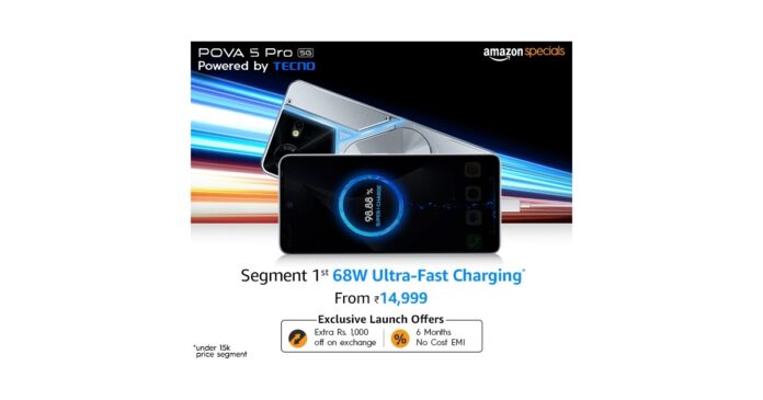TECNO POVA Takes on Nothing with an RGB Backlight Under Rs 15000 Sale Starts on Amazon from August 22nd
