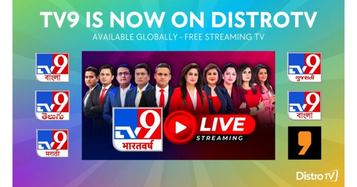 TV9 Network Partners with DistroTV to Extend Free Streaming Service Worldwide, Connecting Global Viewers to Indian News