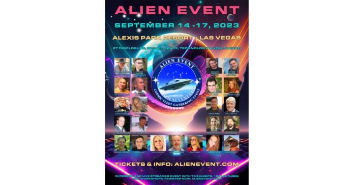 ALIEN EVENT, SEPT 14-17, 2023, LAS VEGAS, ALIENEVENT.COM