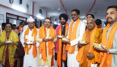 Multi-faith religious leaders under IMF in Chandigarh mark the 73rd Satnam Singh Sandhu, Chancellor Chandigarh University & IMF Convener with multi-faith religious leaders during special prayers held on PM Modi's birthday at Chandigarh.