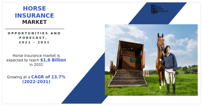 Horse Insurance Market Global Opportunity Analysis and Industry Forecast, 2021-2031