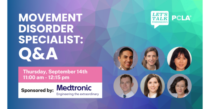 Parkinson’s Community Los Angeles Presents Meet LA County’s New Movement Disorder Specialists (MDS), a Virtual Event