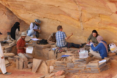 Discovery of ancient 'Horn Chamber' reveals ritual performed at enigmatic The team led by Dr Wael Abu-Azizeh excavates the chamber that contained “an exceptional discovery” of skull and horn fragments. Credit: Muhammad Al-Dajani / RCU