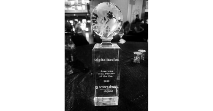 DigitalRadius Earns Coveted “New Partner of the Year” Award from DigitalRadius Earns Coveted “New Partner of the Year” Award from Smartsheet