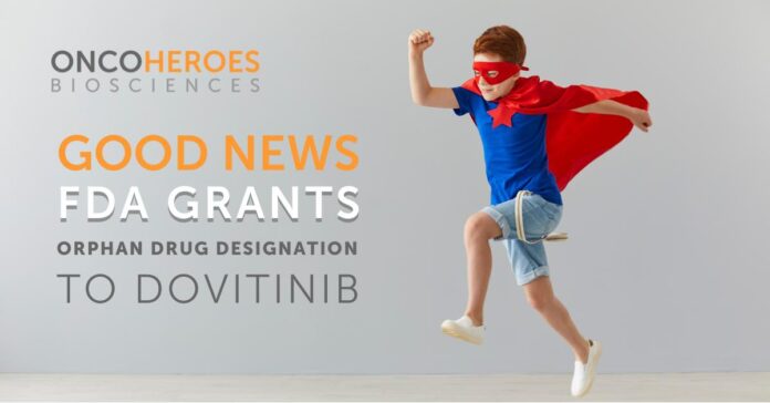 Dovitinib, a potential new treatment for osteosarcoma, receives Orphan Drug Designation from the U.S. FDA