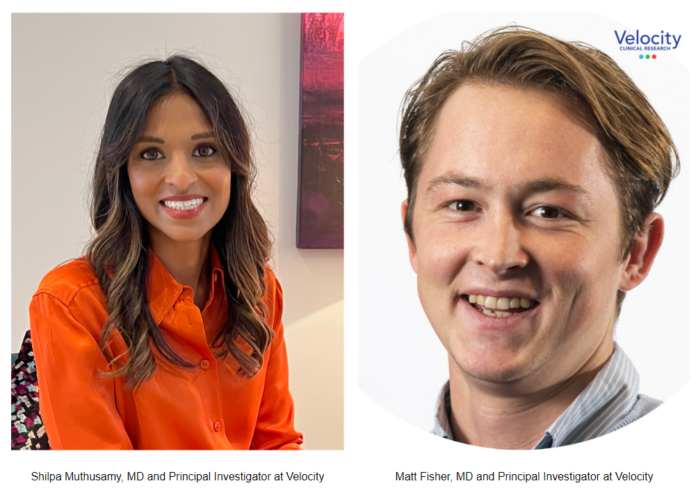 Velocity opens three U.K. greenfield clinical research New Principal Investigators at Velocity Clinical Research. From left to right: Shilpa Muthusamy, MD, Matt Fisher, MD