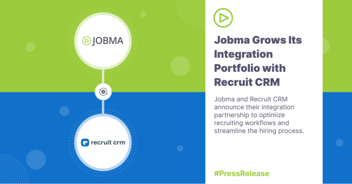 Jobma Grows Its Integration Portfolio with Recruit CRM