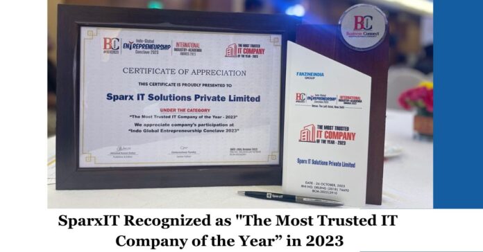 SparxIT Recognized as "The Most Trusted IT Company of the Year” in 2023