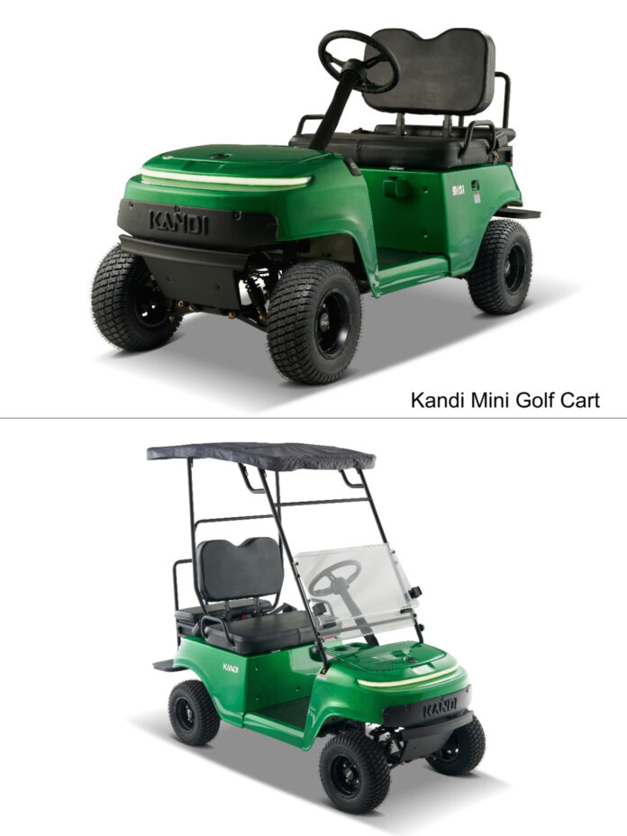 Kandi’s First 500 Fully Electric Mini Golf Carts to Launch