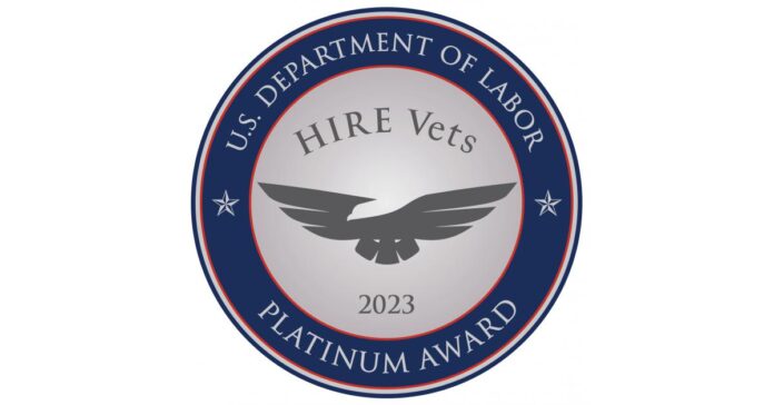 Agility Federal LLC Awarded US Department of Labor HIRE VETS Platinum Award