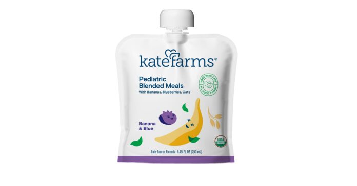 KATE FARMS ANNOUNCES LAUNCH OF FIRST-EVER WHOLE FOOD BLENDED MEALS IN RESEALABLE POUCHES THAT CONNECT TO COMMON TUBE FEEDING DEVICES