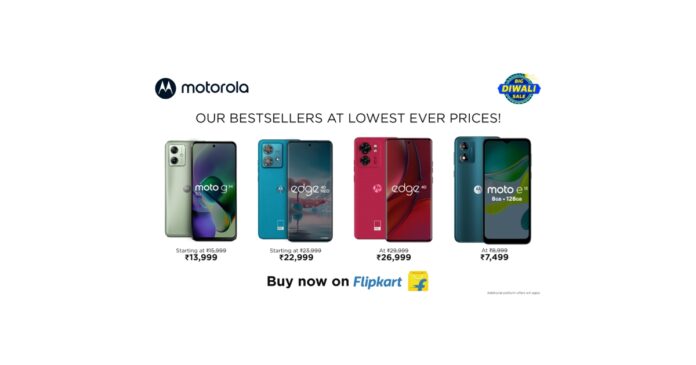 Motorola Offers Massive Discounts on Its Smartphones During the Flipkart Big Diwali Sale Including the Recently Launched edge 40 neo and moto g54 5G