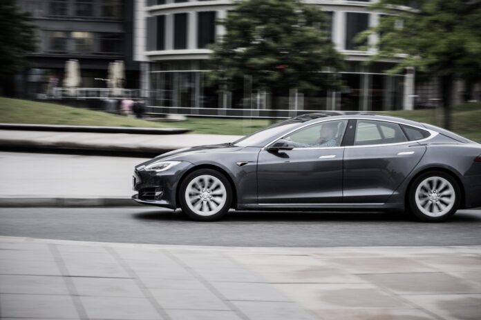 A Tesla vehicle on the road - illustrative photo. 