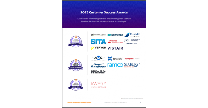 The Top Aviation Management Software Vendors According to the FeaturedCustomers Fall 2023 Customer Success Report