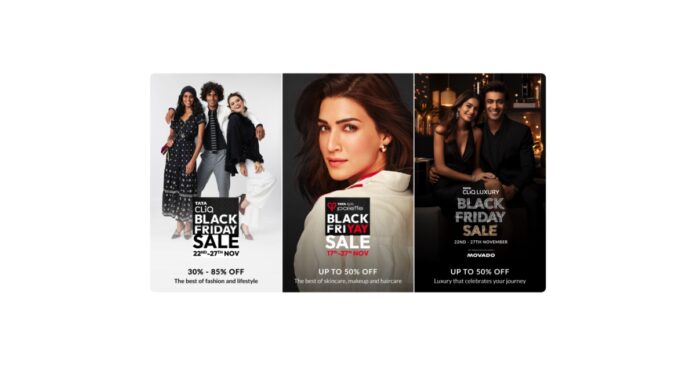 This Black Friday Sale Avail Exciting Offers on Tata CLiQ Tata CLiQ Luxury and Tata CLiQ Palette