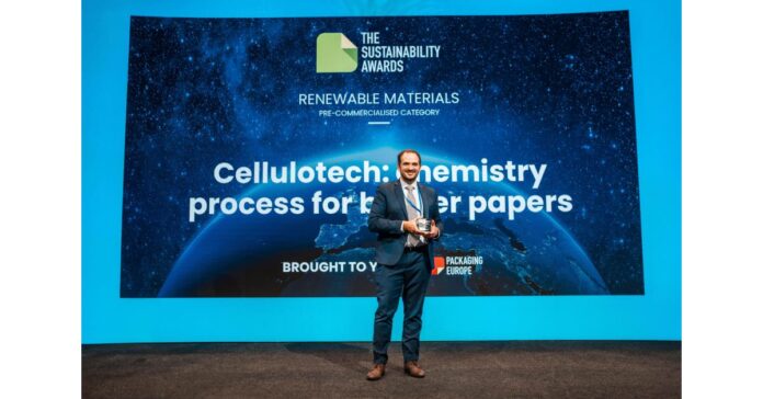 cellulotech-prize-amsterdam.jpeg Canadian Startup Cellulotech Wins Prestigious Renewable Materials Sustainability Award from Packaging Europe