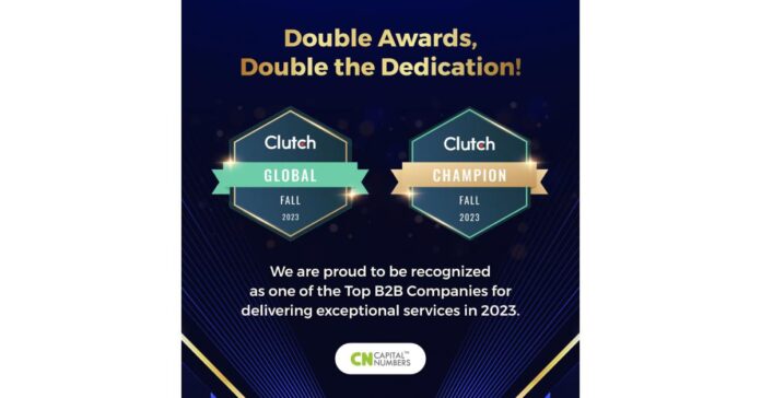Capital Numbers Honored with Clutch Champion and Global Leader Awards for 2023
