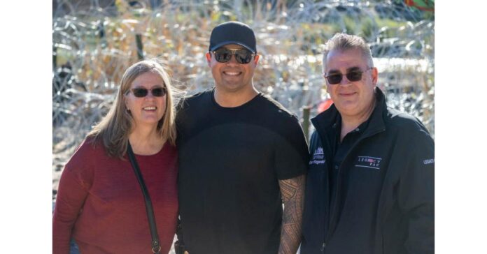 Actor Michael Copon tours the border, in Eagle Pass Texas, with Stan Fitzgerald Legacy PAC founder