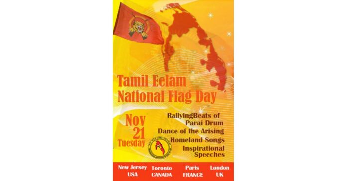 Tamil Eelam National Flag Day to Be Observed Around the World on November 21st- TGTE
