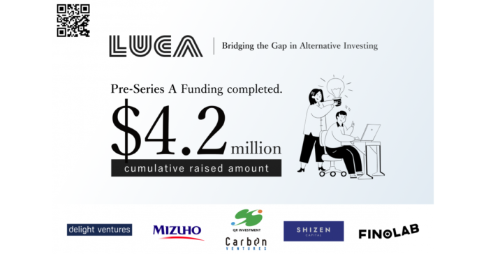 Alternative digital platform LUCA closes Pre-Series A Round at $2.7 million (JPY 400 million)