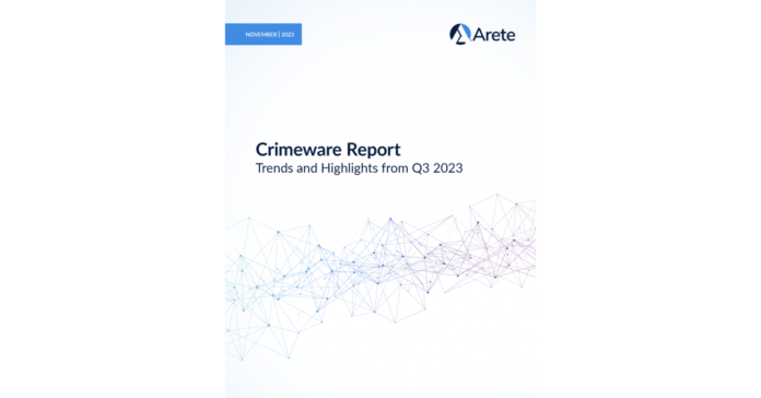 ARETE RELEASES Q3 CRIMEWARE REPORT DETAILING RANSOMWARE TRENDS AND SHIFTS IN THE CYBER THREAT LANDSCAPE