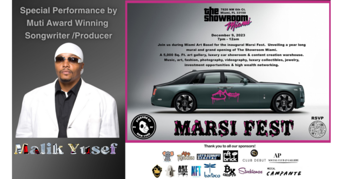 Muti-Grammy and Emmy Award Winner MALIK YUSEF MAKES SPECIAL APPEARANCE DURING MIAMI ART WEEK 2023