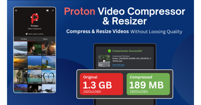 Proton Video Compressor is helping thousands of Android users to save storage space and share videos on social media