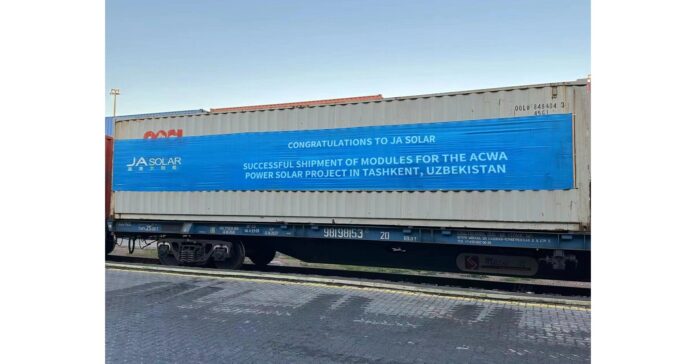 JA Solar Successfully Completes the Shipment of All n-type Modules for the ACWA Power Solar Project in Tashkent, Uzbekistan