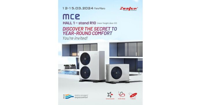 ZEALUX Presents Inverboost Technology for Heat Pumps at the MCE International Tradeshow