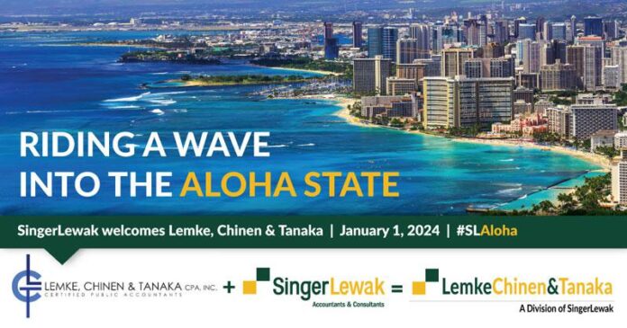 singerlewak-llp-riding-a-wave.jpeg SingerLewak LLP - Riding a wave into the Aloha State, SingerLewak combines with Lemke, Chinen & Tanaka