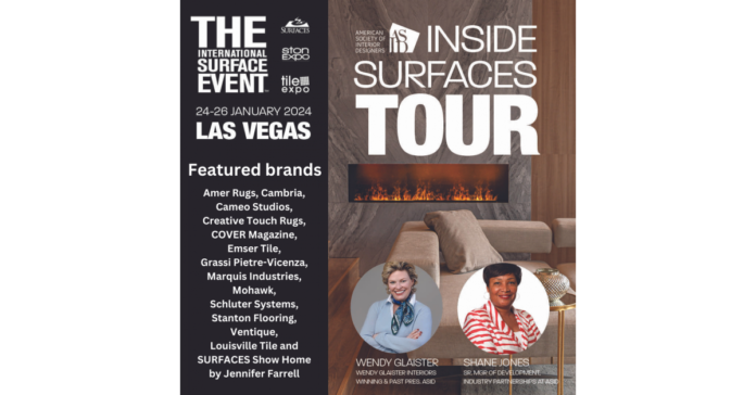 ASID Inside SURFACES Tour announces the 13 brands as featured stops at The International Surface Event.