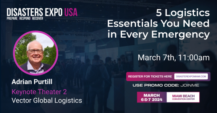 Vector Global Logistics to Speak and Appear at Disasters Expo USA in Miami from March 6-7, 2024
