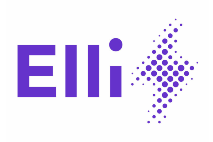 Purple logo of Elli, a Volkswagen Group company, with a dot pattern.
