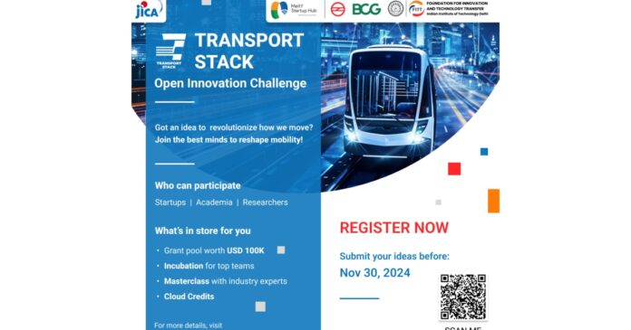 Transport Stack Open Innovation Challenge Launched in Collaboration with JICA and FITT @IIT Delhi, to Drive Transformative Mobility Solutions
