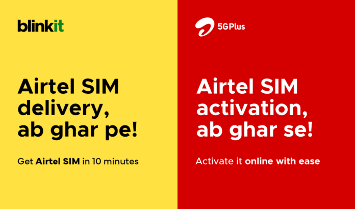 Airtel Partners with Blinkit to Deliver SIM cards to Customer’s Homes in Bhopal in Just 10 Minutes
