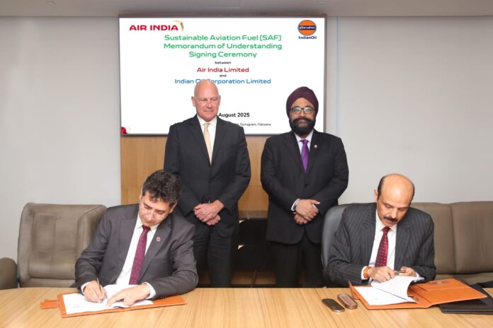 IndianOil and Air India Sign MoU for Supply of Sustainable Aviation Fuel